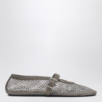 Alaia Mesh ballerina flats with rhinestones