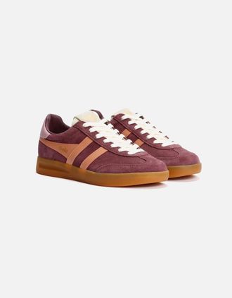 Gola Womens Gola Cyclone Suede Womens Windsor Wine/Terracotta/Candy Trainers - Red - Size: 4