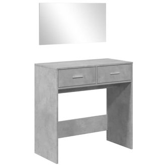 vidaXL Tocador Con Espejo Color Gris Hormig&oacute;n 80x39x80 Cm Vidaxl