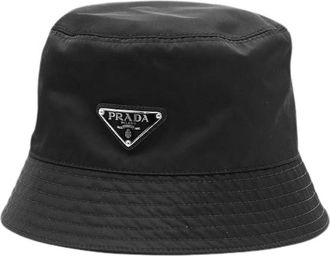 Prada Pre-owned Accessories, female, Black, Size: ONE SIZE Pre-owned Nylon Hat