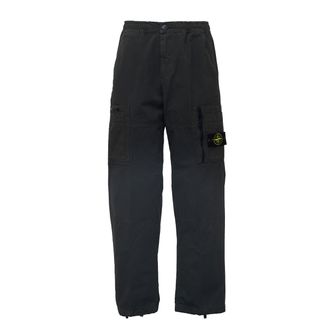 Stone Island Loose-Fit Cargo Pants with Multiple Pockets and Adjustable Cuffs