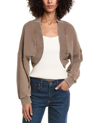 Vintage Havana Garment-Dye French Terry Shrug