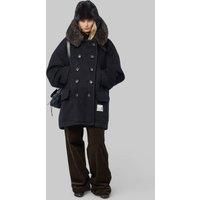 Miharayasuhiro Detachable Collar Shaggy Coat