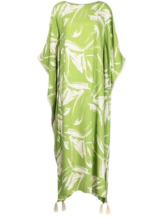 Bambah Caftano con stampa abito - Verde