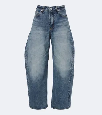 Alaia Ala&iuml;a Faded barrel-leg jeans