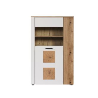 Calicosy Vitrina 2 puertas, una con vidrio templado l90 cm - blanco