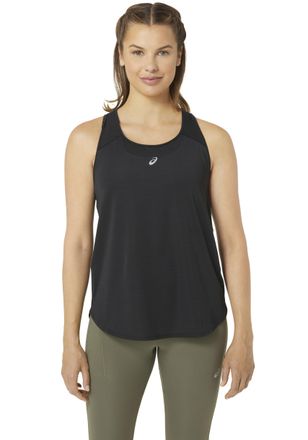Asics Trainingstop ASICS ROAD TANK, Damen, Gr. XS (34), schwarz (performance), Obermaterial: 94% Polyester, 6% Elasthan, unifarben, Rundhals, Tops Trainings