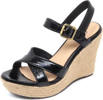 UGG W Jackilyn Sleehak Sandaal Schoen - Dames - Sleehakken - Zwart - 41 EU - Schoenen