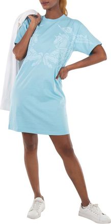 Burberry Connie Mirrored EKD Print Cotton T-Shirt Dress, Size XX-Small