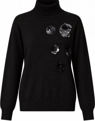 Twinset Jersey de cuello alto con lentejuelas - Knitwear - Mujer - Negro - M