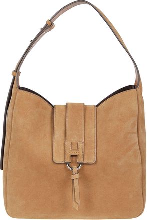Hogan Tan H01X Hobo Structured Suede Shoulder Bag