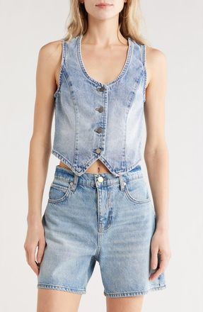 French Connection Denim Vest in Light Wash at Nordstrom Rack, Size X-Small