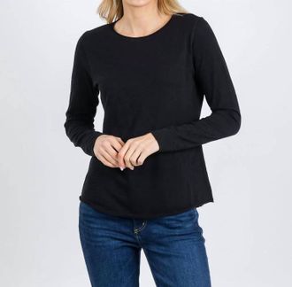 Elliott Lauren Lilly Long Sleeve Tee In Black