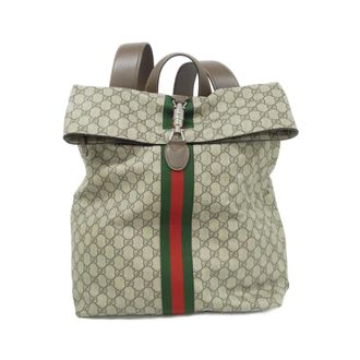 Gucci Beige Brown Gg Supreme Backpack (Pre-Owned)
