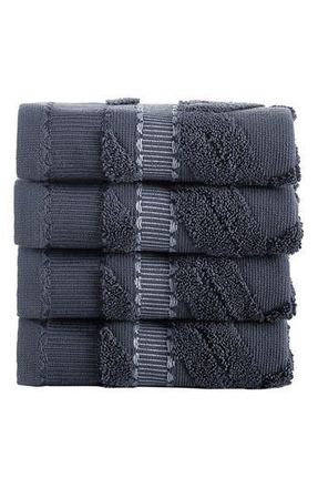 Brooks Brothers Large Square 4-Pack Turkish Cotton Washcloths in Anthracite at Nordstrom Rack