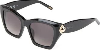 Furla Square Acetate Zonnebrillen - Dames - Zonnebrillen - Zwart - 53 MM - Polyester - Accessoires