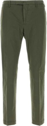 Pantaloni Torino Olijfgroene stretch katoenen broek - Heren - Chinos - Groen - XL - Katoen - Broeken