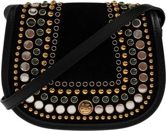 Etro Caccetta Bicolore con Borchie in Camoscio - - Bags - Donna - Nero - ONE SIZE