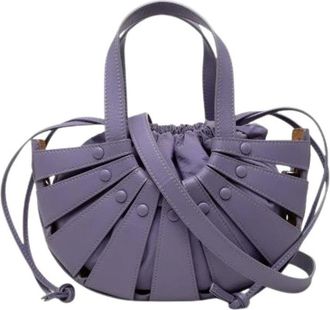 Bottega Veneta Pre-owned The Shell Leather 2way Bag - Pre-owned - Mujer - P&uacute;rpura - ONE SIZE
