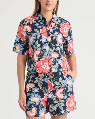 Ellen Tracy Womens Camp Shirt