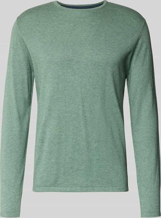 Christian Berg Strickpullover mit Rundhalsausschnitt in Gruen Melange, Größe 3XL