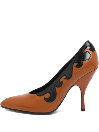 Bottega Veneta pointed-toe leather pumps - Brown