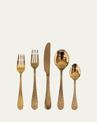 Mepra Coccodrillo Bronzo 5-Piece Flatware Set