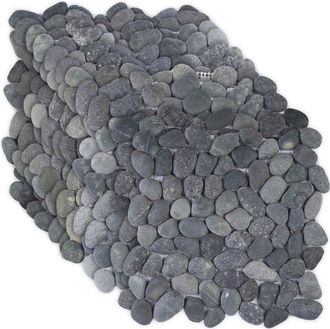 vidaXL Baldosas De Guijarros Gris 30 X 30 Cm Guijarro De R&iacute;o Vidaxl