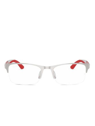 Ray-Ban RB7551 rectangle glasses - unisex - Metal - 54 - Silver