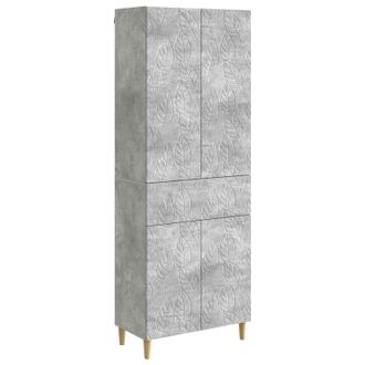 vidaXL Juego De Armarios 2 Uds. Gris Hormig&oacute;n Madera De Ingenier&iacute;a Vidaxl
