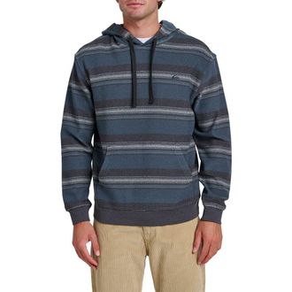 Quiksilver Great Otway Stripe Hoodie in Phantom at Nordstrom Rack, Size X-Large