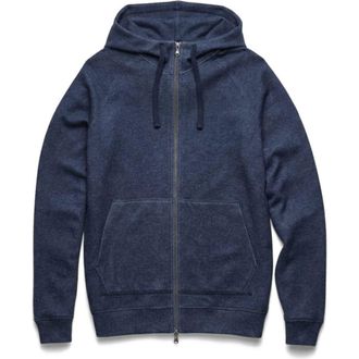 Surfside Supply Co. Danny Full-Zip Cashmist Fleece Hoodie in Navy Heather at Nordstrom, Size Xx-Large