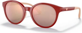 Emporio Armani Zonnebril - unisex - Zonnebrillen - Rood - 47 MM - Accessoires