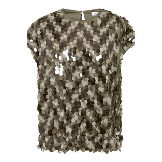 Co'Couture Rhea CC Sequin Top - Blouses & Shirts - Mujer - Verde - XS