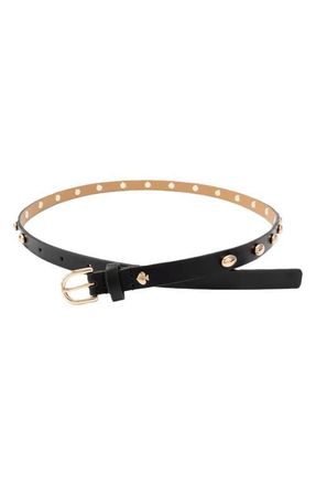 Kate Spade New York stud leather belt in Black at Nordstrom, Size X-Large