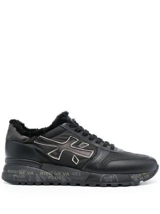 Premiata Mick logo-patch sneakers - men - Calf Leather/Polyethylene vinyl acetate (PEVA)/Sheep Skin/Shearling/Thermoplastic Polyurethane (TPU)/Po