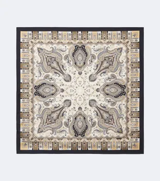 Etro Pa&ntilde;uelo de sarga de seda estampado con paisley