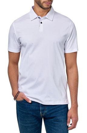 Brooklyn Brigade Slim Fit Solid Short Sleeve Polo in White at Nordstrom, Size Xx-Large
