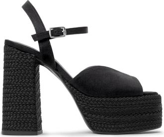 Castaner Fede Sandaal - Dames - Sandalen met hakken - Zwart - 41 EU - Leer - Schoenen