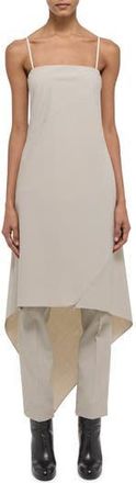 Helmut Lang Asymmetric Hem Wool Dress in Sand - E0S at Nordstrom Rack, Size 10