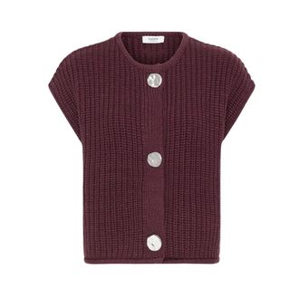 b.young Prenda de punto sin mangas - Knitwear - Mujer - P&uacute;rpura - S