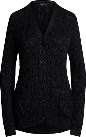 Lauren Ralph Lauren cable-knit cardigan - women - Fabric - L - Black