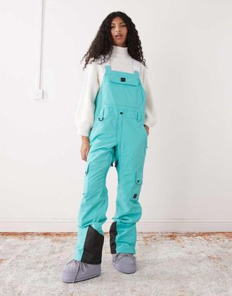 OOSC Yeh Girl - Pantaloni con pettorina color acqua-Blu