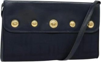 Burberry Pre-owned Cross Body Bags, female, Blue, Size: ONE SIZE Pre-owned Canvas shoulder-bags