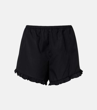 Hunza G Frill cotton shorts