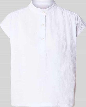 Rich & Royal Regular Fit Blusentop mit Knopfleiste in Weiss, Gr&ouml;&szlig;e XL