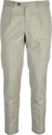 BRIGLIA 1949 Tencel Cotton Stretch Trousers - Pistachio Green
