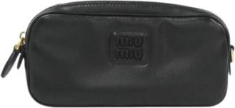 Miu Miu Pre-owned Belt Bags, female, Black, Size: ONE SIZE Pre-owned Leather Waist Bag