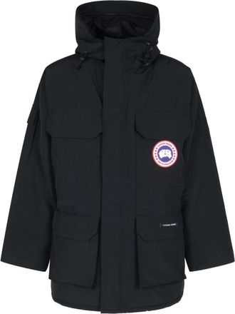 Canada Goose Zwarte Expedition Parka Jassen - Heren - Winterjassen - Zwart - M - Katoen - Jassen
