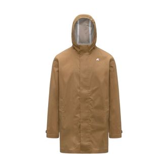 K-Way Tommy Three-Quarter Jacket - male - K-Way - Rain Jackets - Beige - XL - Jackets